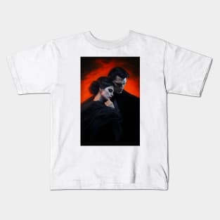 Sir. Dracula Bloody Romance Oil Painting Kids T-Shirt